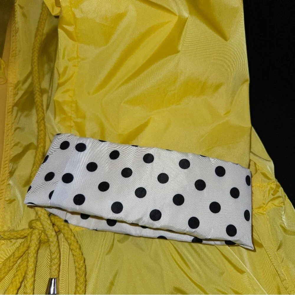 Romanstii Yellow Polka Dot Windbreaker/ Raincoat Size XL